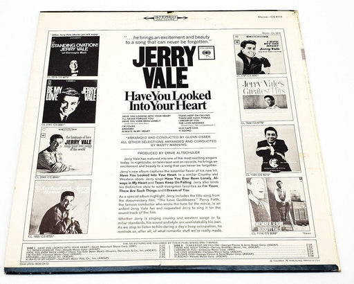 Jerry Vale Have You Looked Into Your Heart 33 RPM LP Record Columbia 1965 Copy 1 2