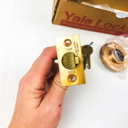 Yale Storeroom Closet Door Knob Lockset BR5305 380AN US10 Satin Bronze New NOS 10