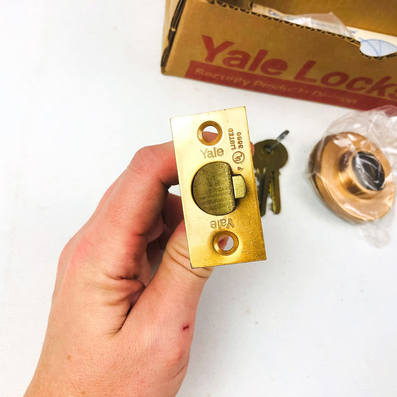 Yale Storeroom Closet Door Knob Lockset BR5305 380AN US10 Satin Bronze New NOS 10
