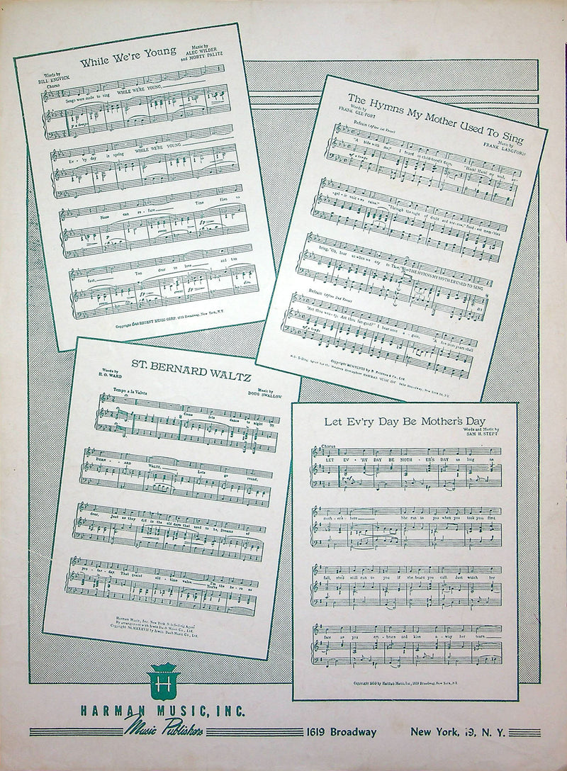 Sheet Music I Saw Mommy Kissing Santa Claus Tommie Connor 1952 Christmas Music 3