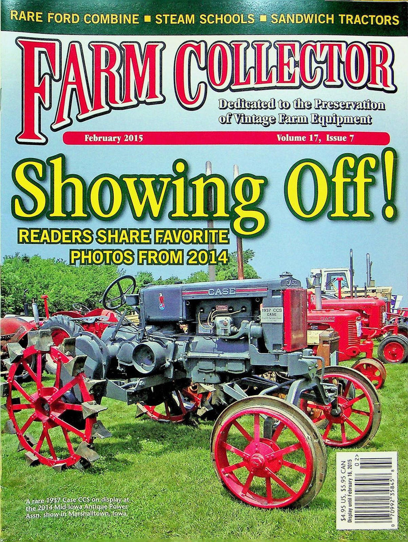 Farm Collector Magazine February 2015 Vol 17 # 7 Rare Food Combine