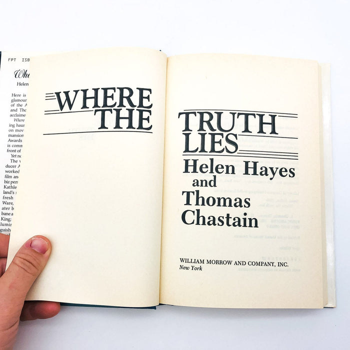 Where The Truth Lies HC Helen Hayes 1988 Hollywood Movie Murder 1st Edition 7