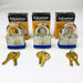 3ct Vintage No 1 Master Lock Padlock 1-1/4" Shackle New NOS Keyed Alike 2506 1