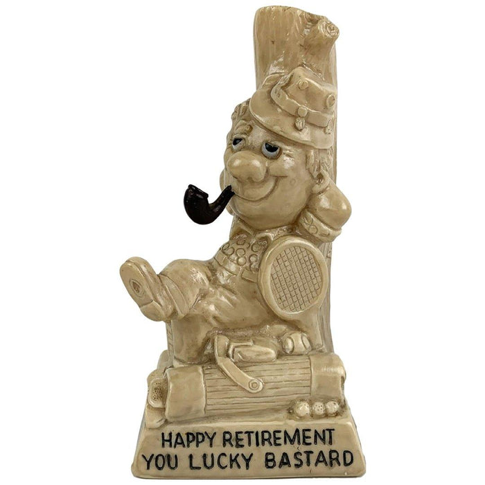 W R Berries Happy Retirement You Lucky Bastard Man Golf Figurine #9039 1971 6.5" 1
