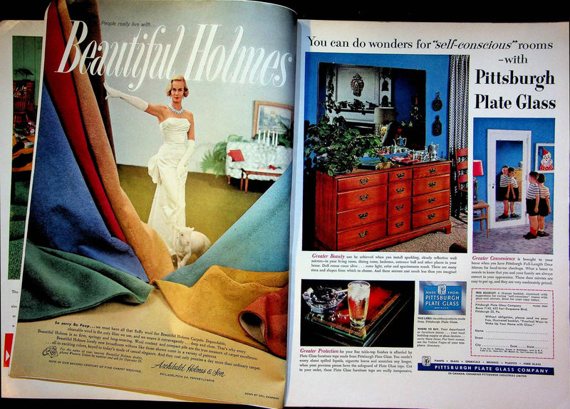 House and Garden Magazine March 1957 White in Decorating House Seated Dinners 5