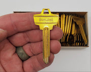 50x Schlage 35-201 Key Blanks Wafer Gold Tone NOS 1