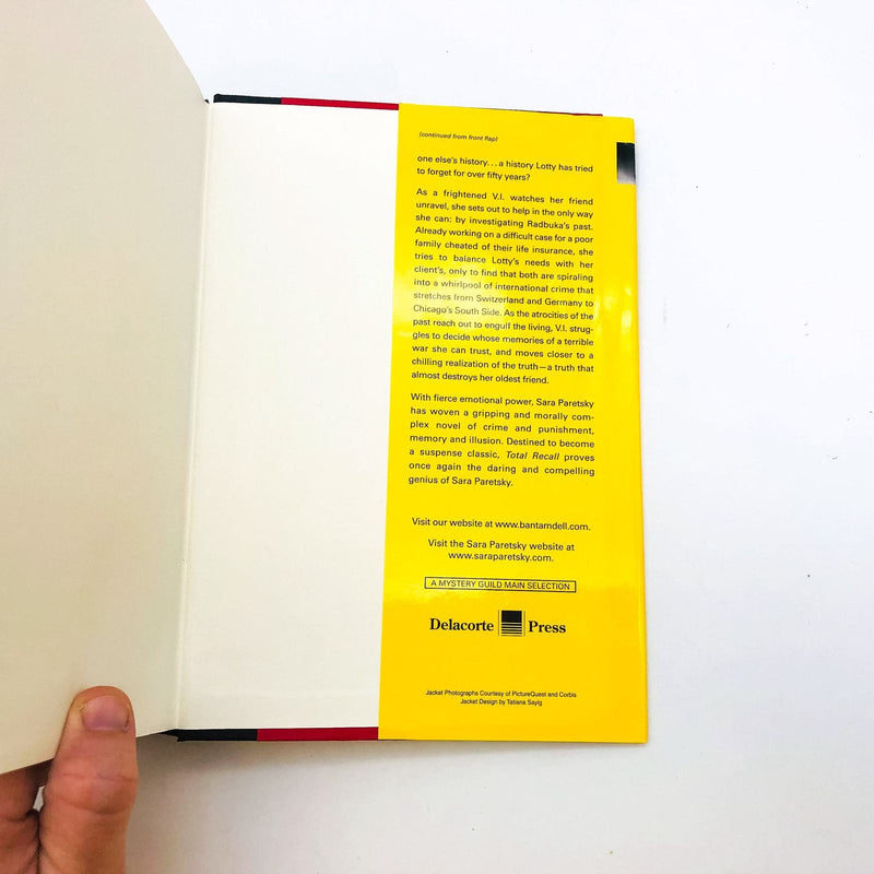 Total Recall Hardcover Sara Paretsky 2001 1st Edition WW2 Present Day Justice 10