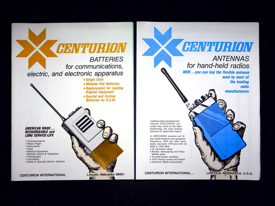 1981 Centurion International Battery & Antenna Catalogs w/ Price Lists