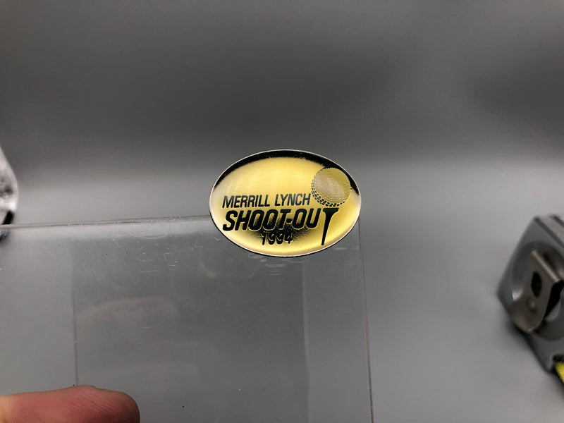 Vintage Merrill Lynch Shootout Lapel Pin 1994 Golfing PGA Tour Enamel Epoxy