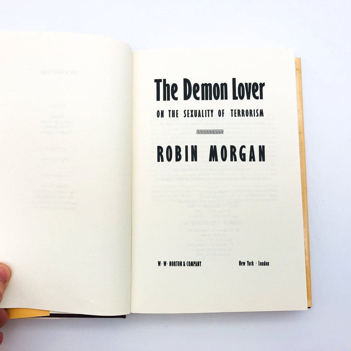 The Demon Lover Hardcover Robin Morgan 1989 Feminist Theory Terrorism 1st Ed 7