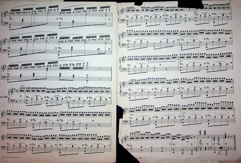 My Old Kentucky Home Vintage Sheet Music Louis A Drumheller Op 62 Piano 1902 5