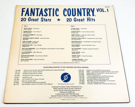 Various Fantastic Country Vol. 1 33 RPM LP Record RCA 1972 PRS-387 2