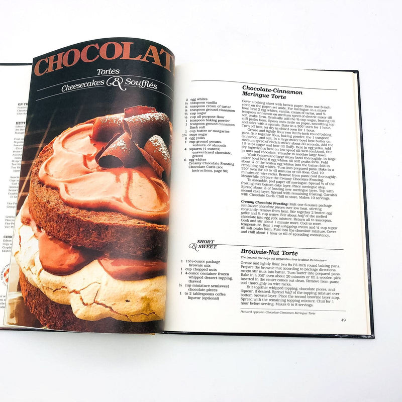 Chocolate Hardcover Better Homes And Garden 1984 1st Edition Recipes Cookbook 9
