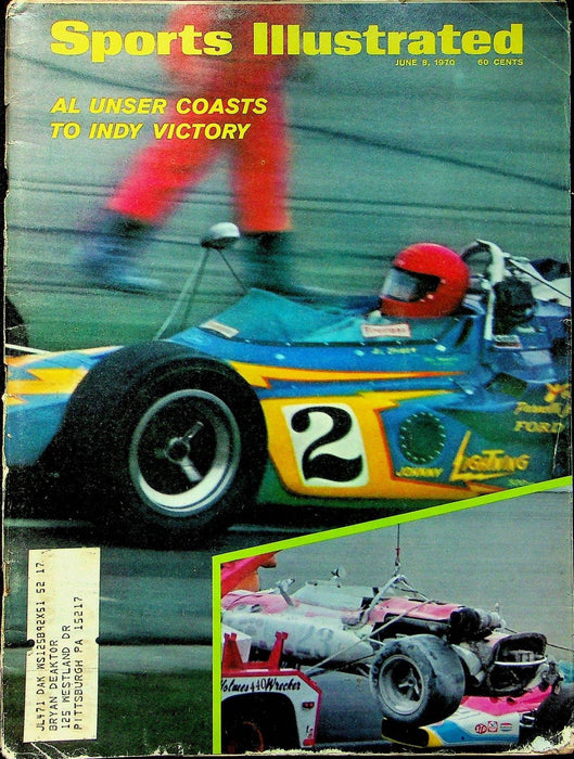 Sports Illustrated Magazine June No 23 1970 Al Unser Indy Victory Winner 1