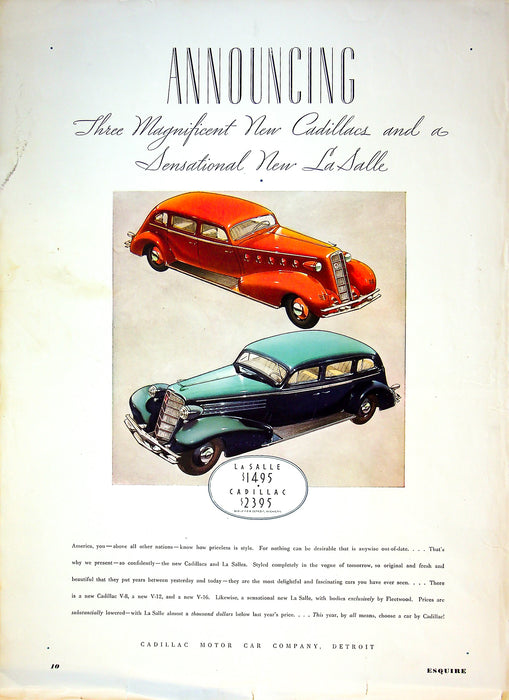 1934 United States Rubber Co. Automobile Show Print Ad "x"