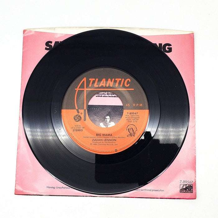 Julian Lennon Say You're Wrong 45 RPM Single Record Atlantic Records 1985 4