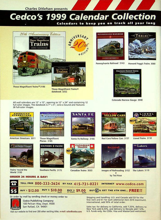 Railfan & Railroad Magazine December 1998 Vol 17 No 12 1998 Cover One Contest