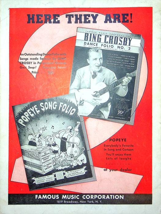 Sheet Music Blue Hawaii Bing Crosby Shirley Ross Waikiki Wedding Movie 1937 3