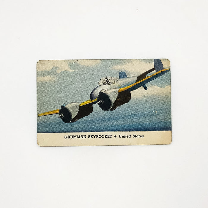 1940s Leaf Card-O Aeroplanes Card Grumman Skyrocket Series C United States WW2 2