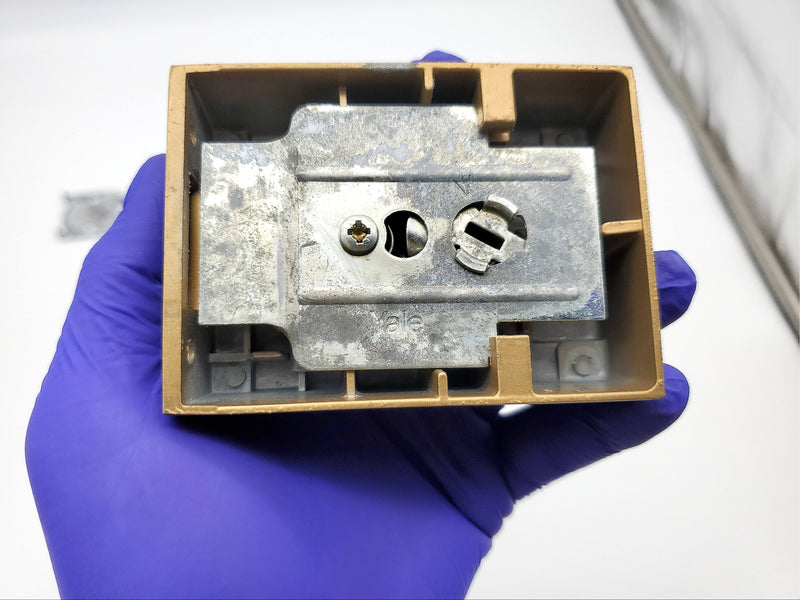 Yale Rim Door Lock No 36 for 1-3/8 & 2-1/4" Doors Brass No Cylinder