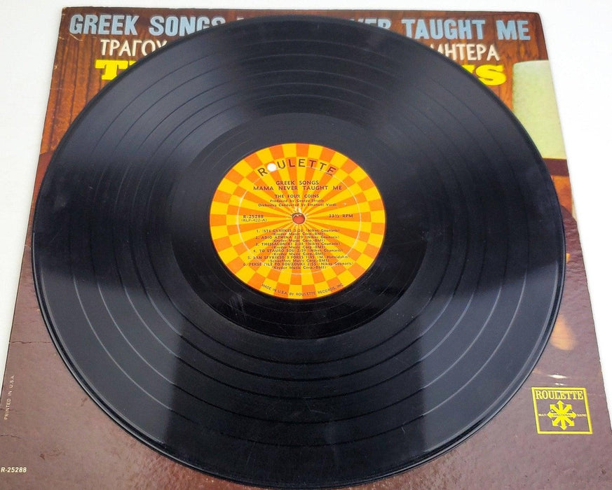 The Four Coins Greek Songs Mama Never Taught Me 33 RPM LP Record Roulette 1965 5
