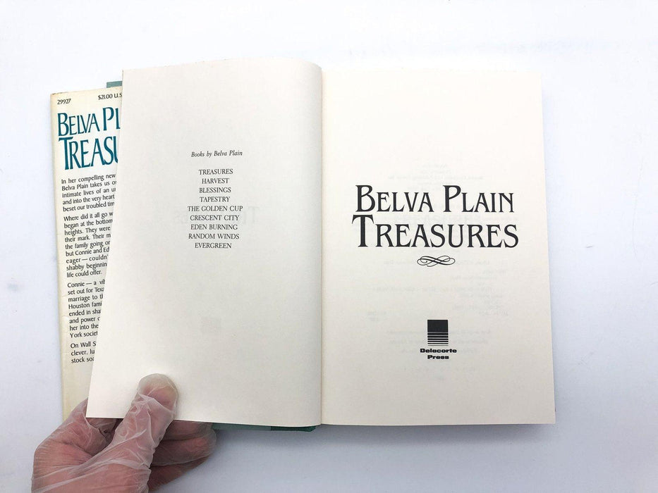 Treasures Belva Plain 1992 Delacorte Press First Edition Hardcover 7