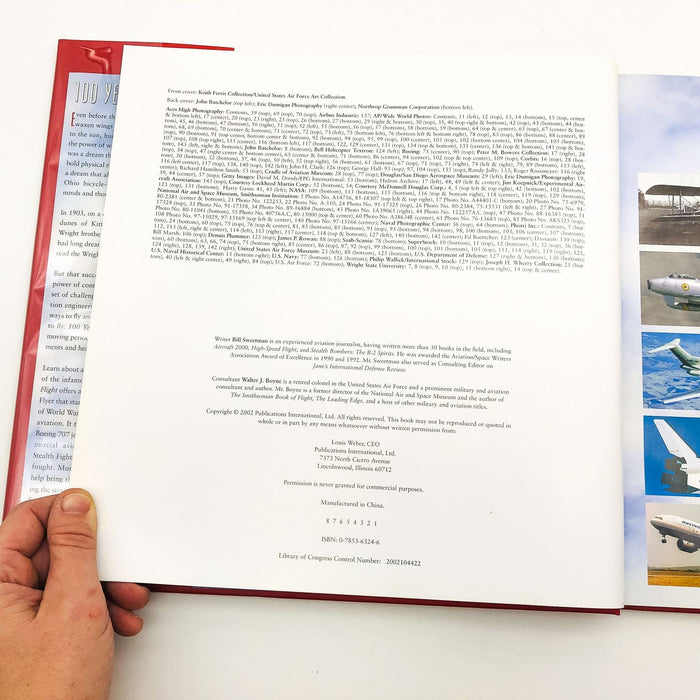 100 Years Of Flight Hardcover Bill Sweetman 2002 1st Edition Biplanes Boeing 707 5