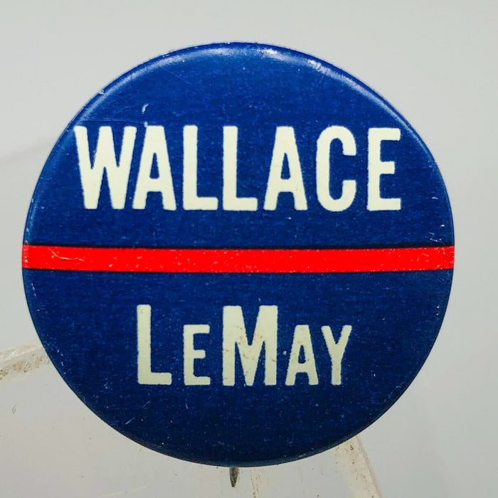 George Wallace Curtis LeMay Button Pin .875" Presidential Campaign Vintage 3