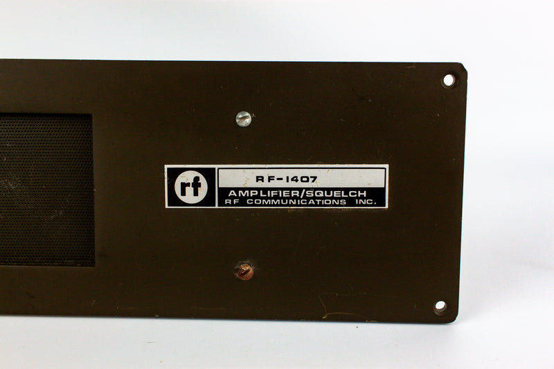 RF Communications RF-1407 Amplifier Squelch Front Panel | UNTESTED