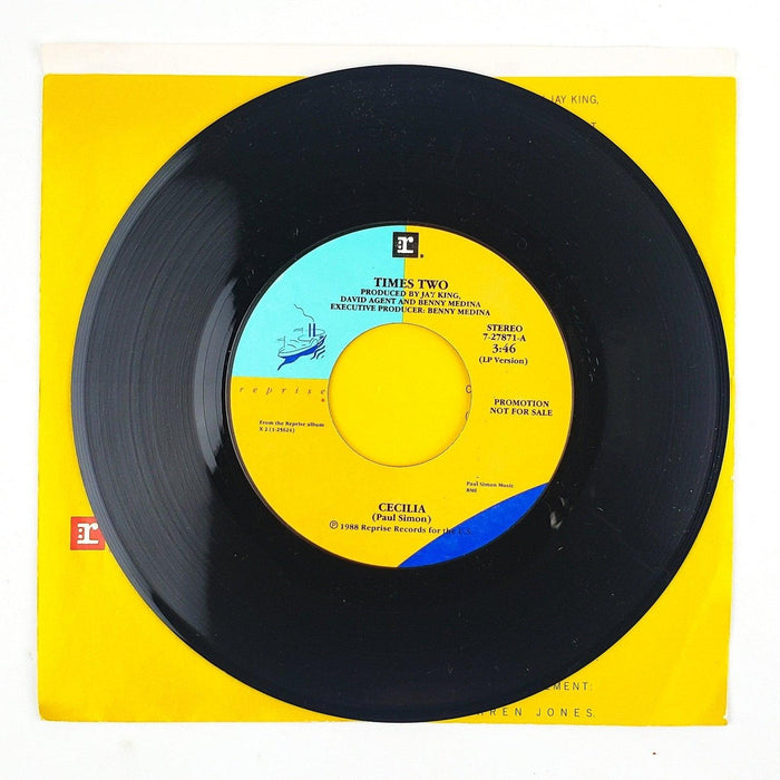 Times Two Cecilia Record 45 RPM Single 7-27871-A Reprise 1988 Promo 3