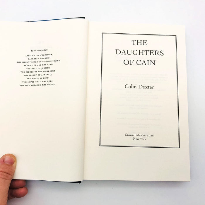 The Daughters Of Cain Hardcover Colin Dexter 1994 Inspector Morse 1st Edition 7