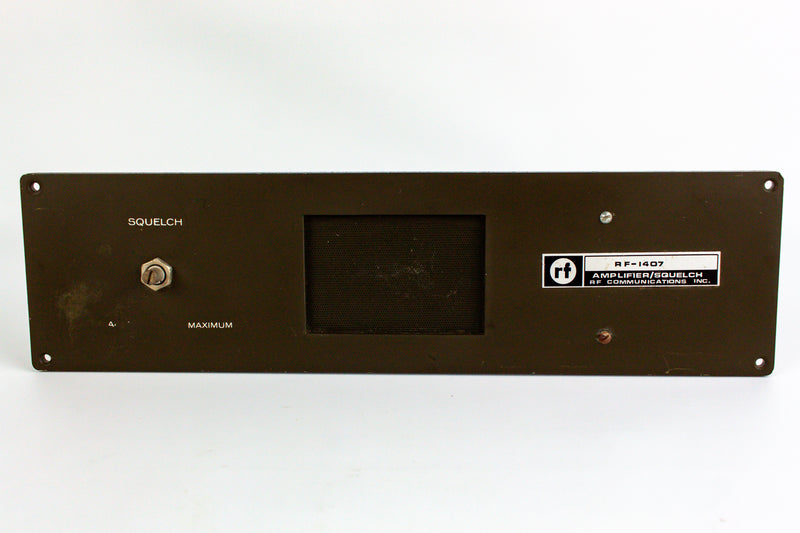 RF Communications RF-1407 Amplifier Squelch Front Panel | UNTESTED