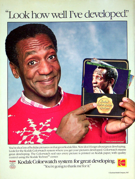 Newsweek Magazine December 28 1987 Bill Cosby Back Cover Kodak Advertisement