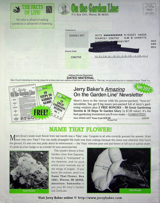 On The Garden Line Magazine April 2000 Easter Projects, Get rid of Fungus