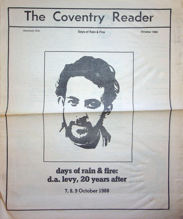 The Coventry Reader Newspaper Zine October 1988 Pros And Poetry Cleveland Ohio