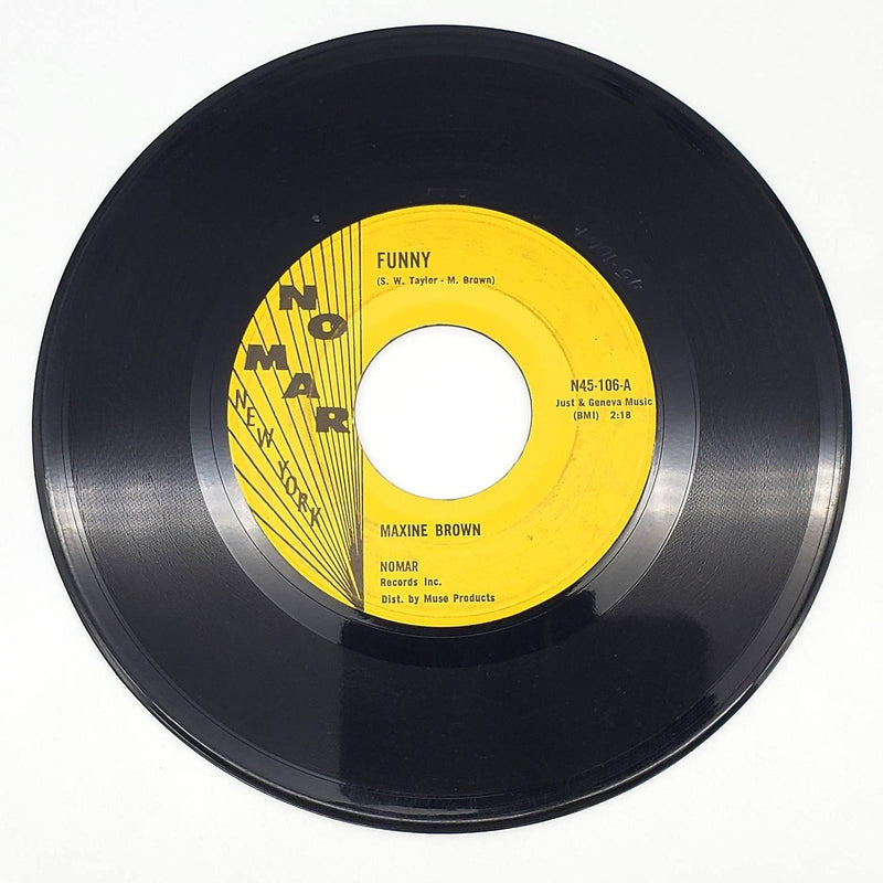 Maxine Brown Funny 45 RPM Single Record NOMAR Records 1961 N45-106 1