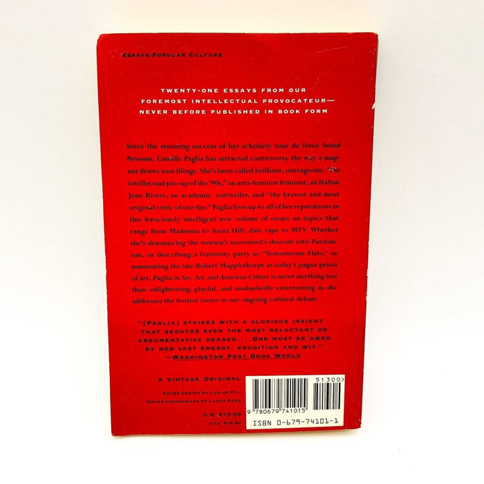 Sex Art And American Culture Paperback Camille Paglia 1992 Pop Culture History 2