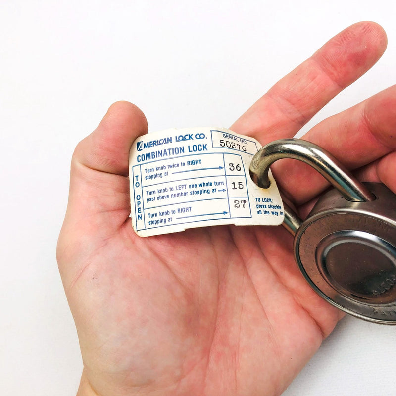 Vintage American Lock Company Combination Padlock Combo Model 400 New Old Stock 3