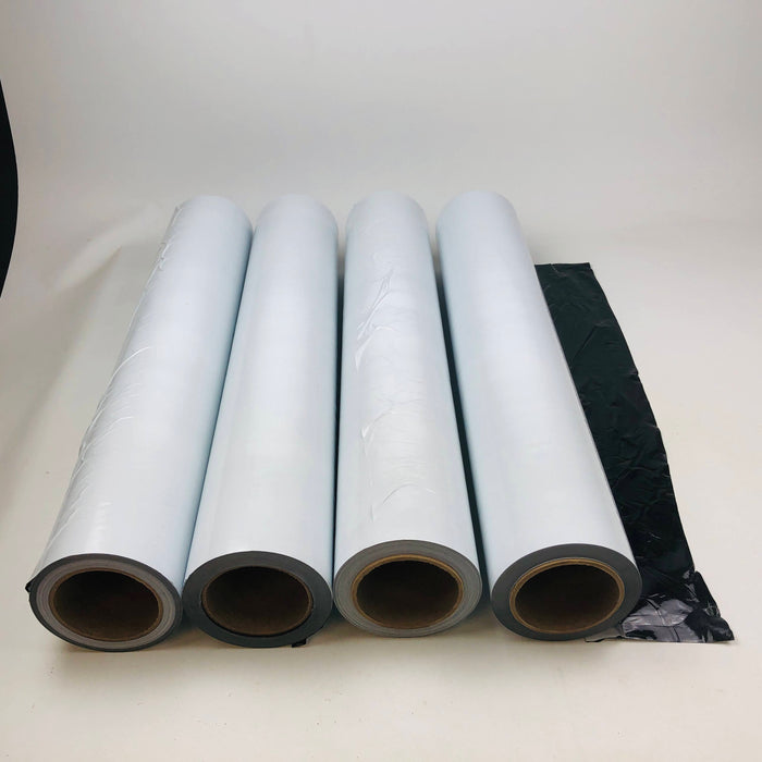 4ct Protective Film Wrap 24" x 250' White With Black Back Polymask Polyethylene