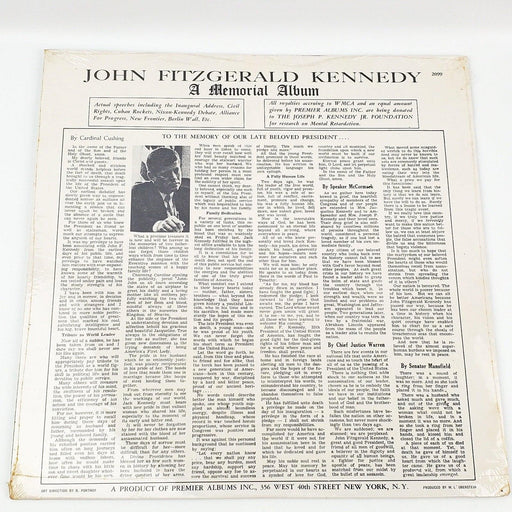 John Fitzgerald Kennedy A Memorial Album Record 33 RPM LP 2099 Premier 1963 NEW 2
