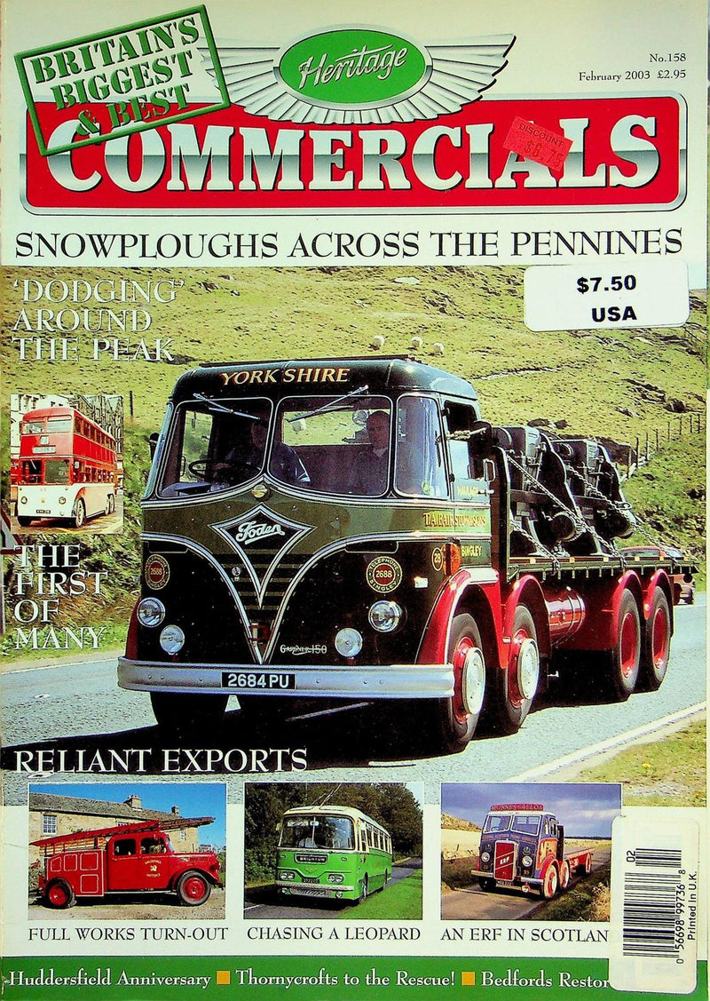 Heritage Commercials Magazine February 2003 # 158 Snowploughs Across Pennines