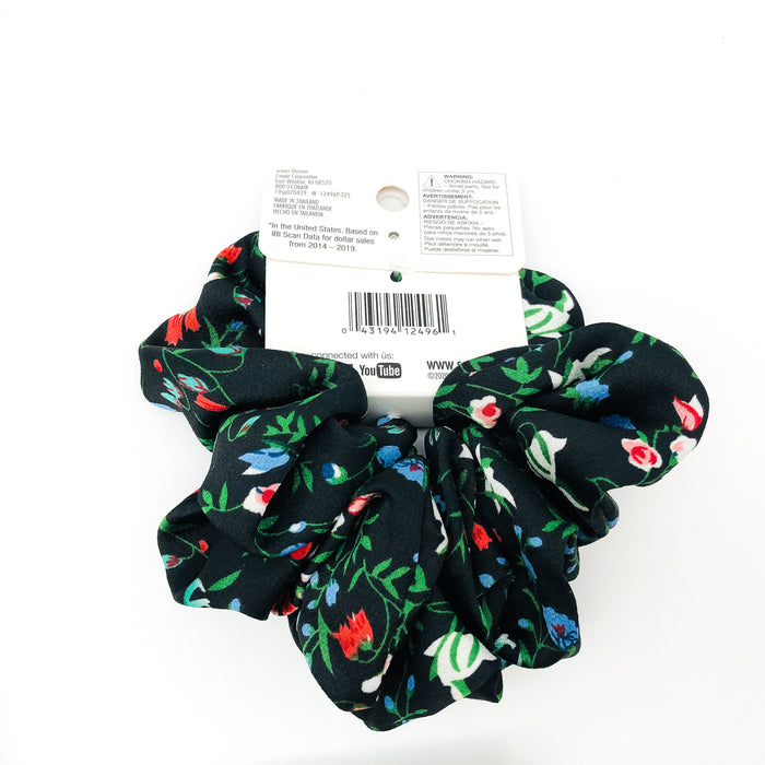 5-Piece Scunci Scrunchies Scarves Hair Ties Black Floral Flower Summer Wear