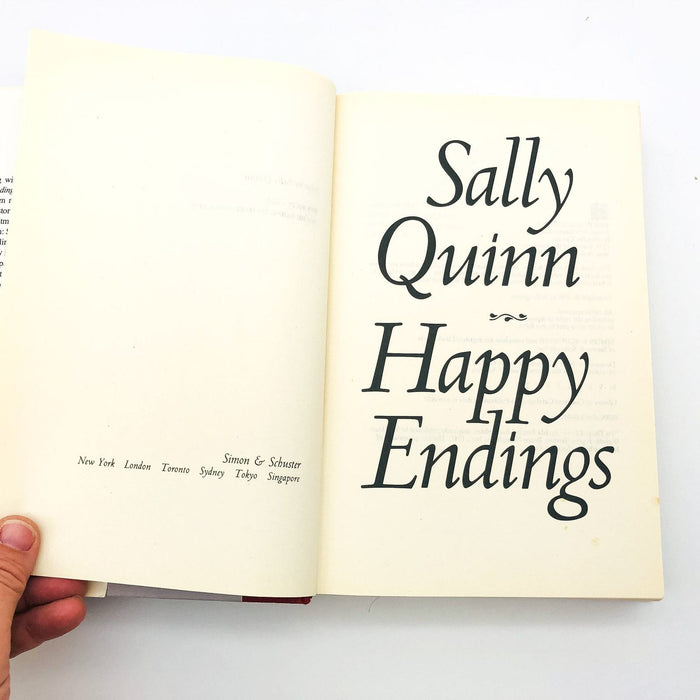 Happy Endings HC Sally Quinn 1991 Alternative History President Widow 1st Edit 7