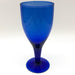 Vintage Cobalt Blue Wine Glass Crystal Goblet Footed 8.5" Hand Blown Mexico 1