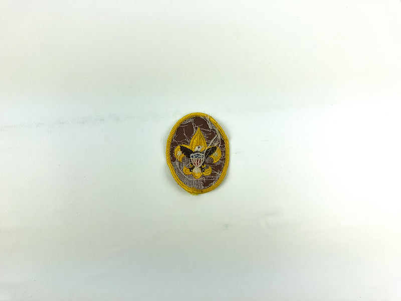Vintage Boy Scouts Tenderfoot Rank Patch 1970s Brown Eagle 2 Stars Embroidered 3