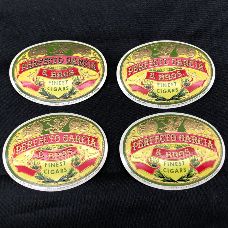 Perfecto Garcia & Bros Finest Cigars Label Box Wrapper Original Embossed Unused