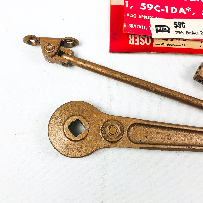 Corbin Russwin 59C Door Closer Arm With Surface Bracket 9F53 Forearm Bronze NOS