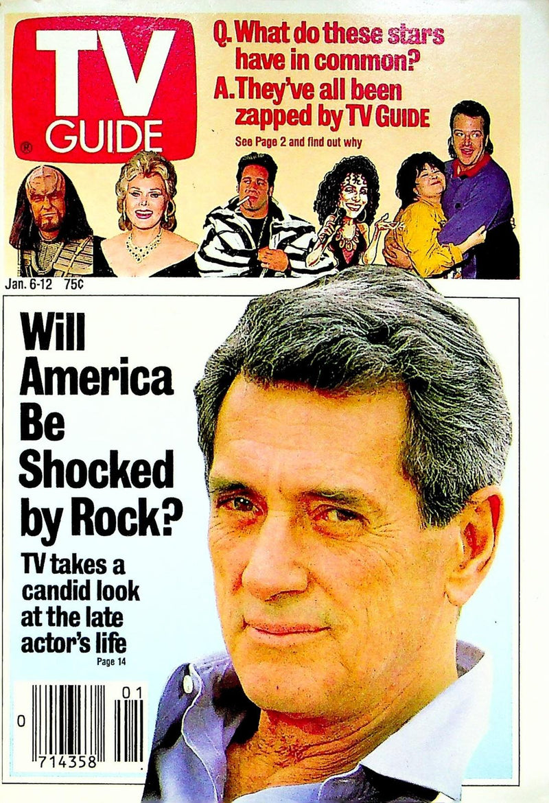TV Guide Magazine January 6 1990 Rock Hudson's Death Life Gay Actor TV Docudrama