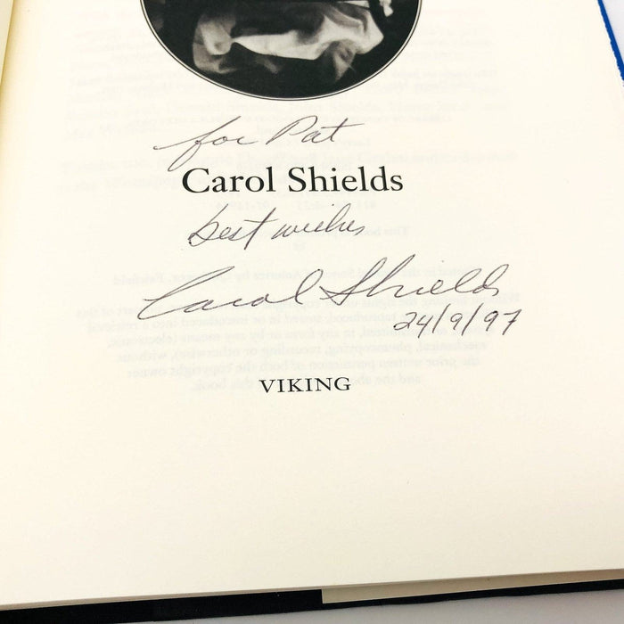 Larry's Party Hardcover Carol Shields 1997 Human Experience Death Funeral Signed 8