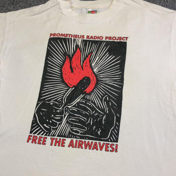 Vintage Fruit Of The Loom T Shirt Large Prometheus Radio Project Free Airwaves